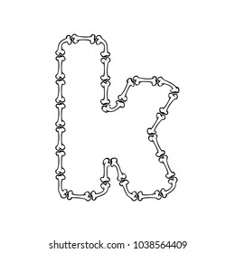 K Bone Letter Logo Icon Design