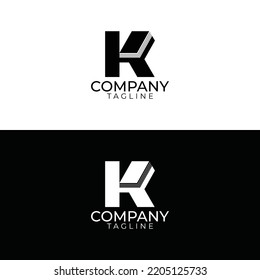 K book logo design and premium vector templates
