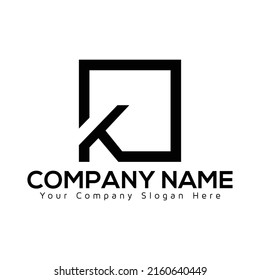 K box letter logo design and vector template. K logo 