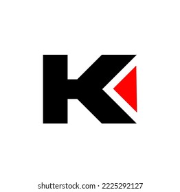 K brand name initial letters icon. 