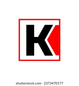 K brand name vector illustration icon.