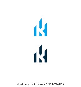 K building logo concept modern