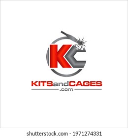 k c electric welding and construction logo designs simple modern