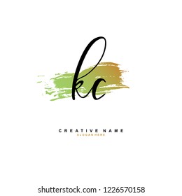 K C KC Initial logo template vector