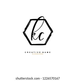 K C KC Initial logo template vector