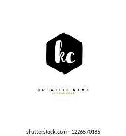 K C KC Initial logo template vector