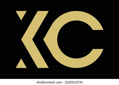 Vector de logotipo de lujo K C