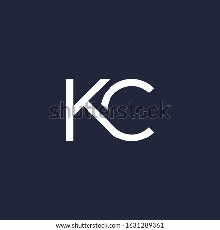 K & C monogram logo.  Stok fotoğraf © 