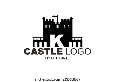 K Castle Letter patrón de logotipo para su marca.