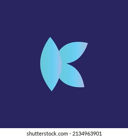 Diseño de logotipo en color K.Plantilla de logotipo abstracto