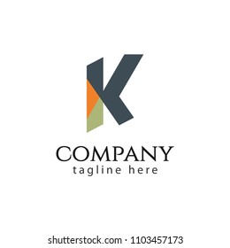 K Company Logo Vector Template Design Illustration