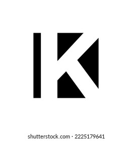K company name initial letter icon. K brand monogram.