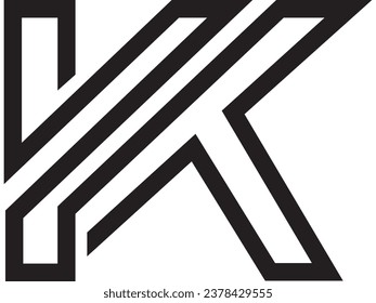 K creative design logo, vector file logo, editable logo, 