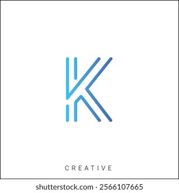 K Creative Latter Logo Design. By Custom Branding Logo. Creative Logo Design. Logo Template. Vector illustration. Modern Design. Monogram Design