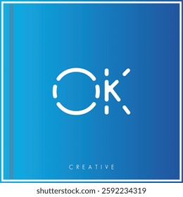 K Creative Premium Vector latter logo design. Creative Logo. Elegant leaves.  modern design. Vector Illustration logo. Creative Minimal feminine monogram and logo.