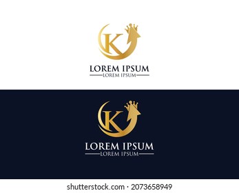 k Logo de la corona rey icono real reina logotipo vectorial imagen