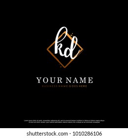 K D Initial abstract logo template vector