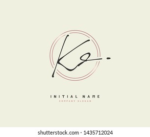 K D KD Beauty vector initial logo, handwriting logo of initial signature, wedding, fashion, jewerly, boutique, floral and botanical with creative template for any company or business.