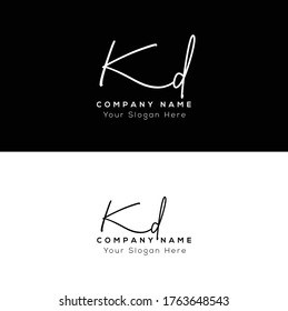 K D KD Initial Brief Handschrift und Signatur Logo.