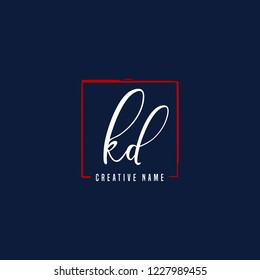 K D KD Initial logo template vector