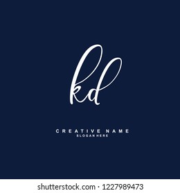 K D KD Initial logo template vector