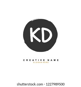 K D KD Initial logo template vector