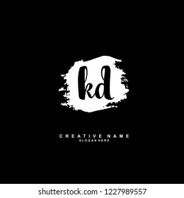 K D KD Initial logo template vector