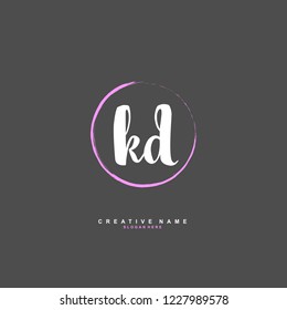 K D KD Initial logo template vector