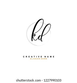 K D KD Initial logo template vector