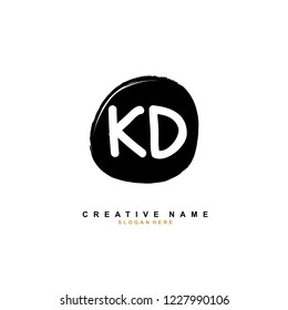 K D KD Initial logo template vector
