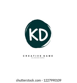 K D KD Initial logo template vector