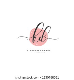 K D KD Initial logo template vector