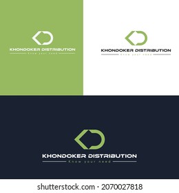 k und d Buchstaben Logo, Vektordatei für Vertriebsfirma