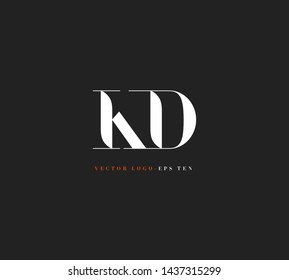 K & D letters Joint logo icon vector for business card and corporate identity.