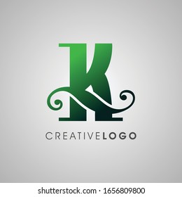 K Logotipo de la Compañía de Diseño K Letra inicial Vector K