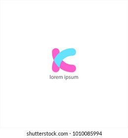 K design logo for icon apps brochure id card