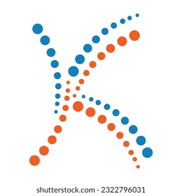 logotipo abstracto de punto k 2