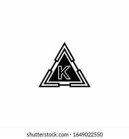 K Elegant triangle Logos Vector Illustration