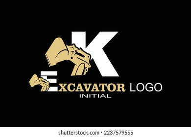 K Excavator Letter logo template for your branding.