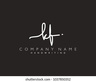 K F Initial handwriting logo