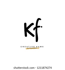 K F KF Initial abstract logo concept vector
