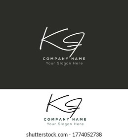 K F KF Letra inicial manuscrita y logotipo de la firma.	
