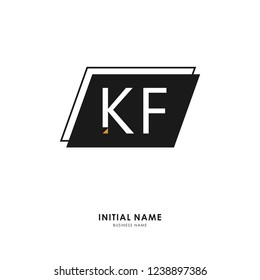 K F KF Initial logo letter with minimalist concept. Vector with scandinavian style logo.