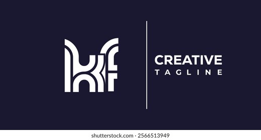 K and F logo design. KF abstract Letters Logo Monogram. This logo design is the process of creating a visual symbol that represents a brand, company, or individual.