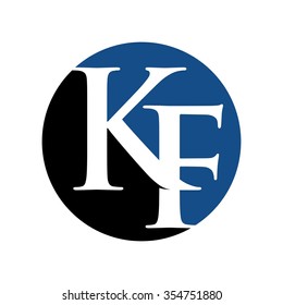 k and f logo vector