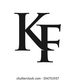 k and f logo vector