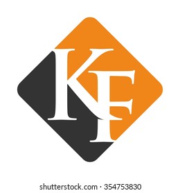 k and f logo vector.