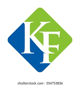 k and f logo vector.