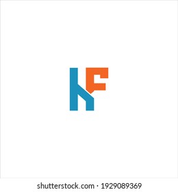 K F unique abstract letter logo design. kf monogram