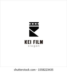 K film logo design initial style logotype